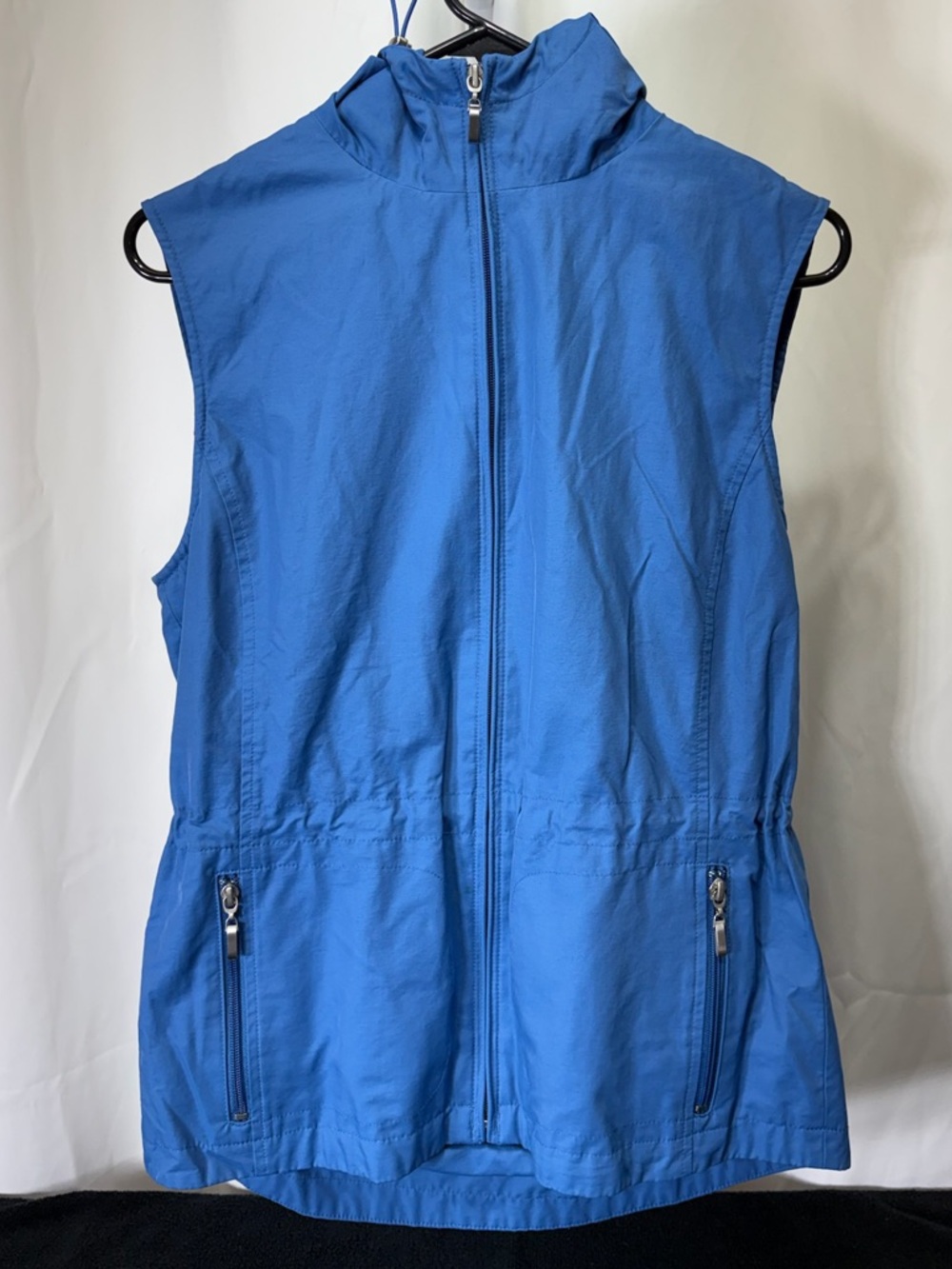 Talbots Electric Blue Zip-Front Lightweight Vest 2522